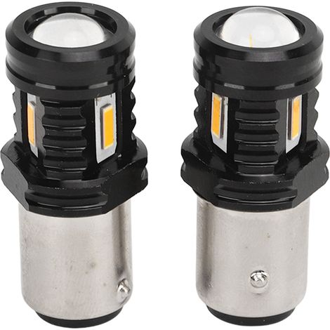 Paire 1157 Ampoules LED Feu Stop 120W 3000LM BAY15D Feux de Jour Jaune 3000K pour Voiture SUV Camping-car Camion (1/5)