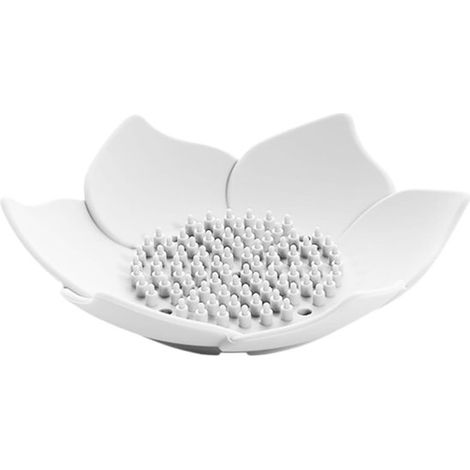 Silikon-Seifenschale Duschseifenschalen mit Abtropffläche Seifenhalter für die Badewanne hochwertiger flexibler Silikon-Schwammhalter weich und (1/5)