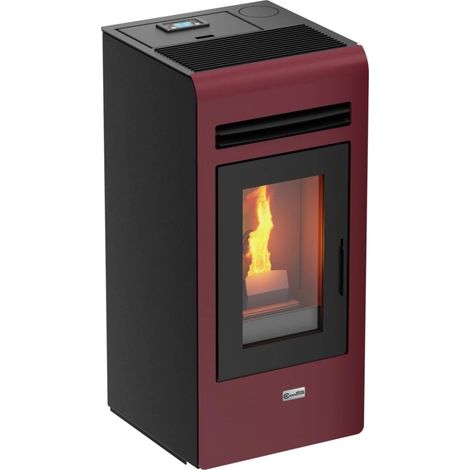 stufa a pellet canadian stove "vancouver 12" bordeaux 11,1 kw