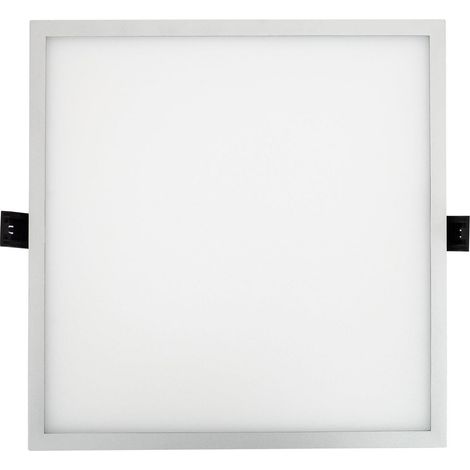 Pannello Downlight LED 30W Quadrato High Lumen Foro Ø200mm Argento LIFUD 4000K Bianco Naturale