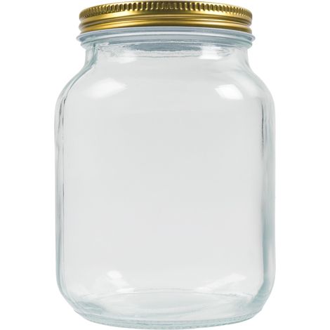 Barattolo di vetro da 360 ml con coperchio per conservare la farina d'avena, fai da te (1/5)