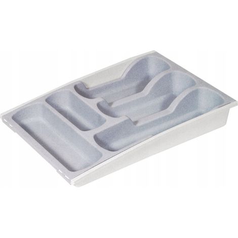 CURVER Range Couverts extensible pour Tiroir de Cuisine - 6 à 8 cases - 30x42x6,4 cm - Gris (1/5)