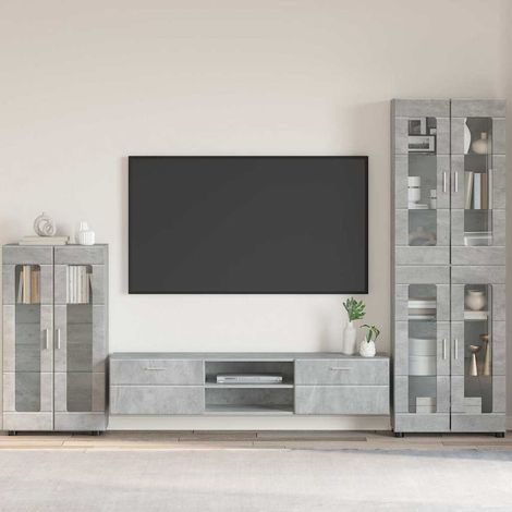 vidaXL Sideboard FLORIN 55.5 x 29 x 100 cm Concrete Grey