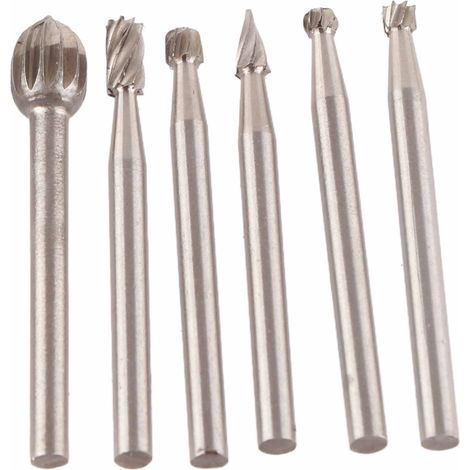 Limes rotatives en acier rapide pour le travail du bois, râpes à sculpter pour outils électriques, gravure sur bois, lot de 10 (1/5)