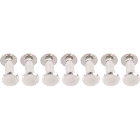 100er-Set Nieten und Schrauben aus Edelstahl, M2,5, Flachkopf-Rundkopfnieten, Befestigungselemente für Lederhandwerk und Dekoration, 3,5 x 10 x 7 mm / 0,14 x 0,39 x 0,28 Zoll (1/5)