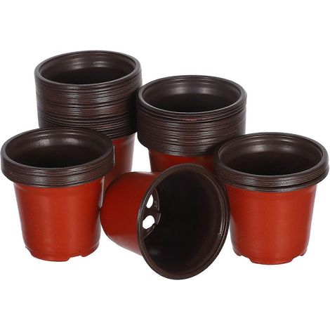 Pots de fleurs en plastique décoratifs, lot de 50 pour plantes succulentes (1/5)