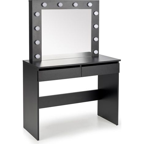 Tocador Houston Gaudium, Negro, Espejo, 75x94x43cm, LED