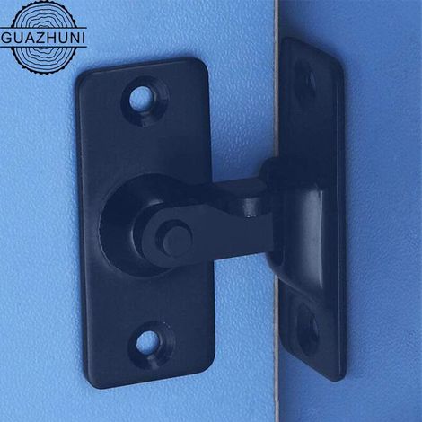 Verrou de porte à angle droit Canggu Small 90 Degree Door Lock, Right Angle Door Lock, Slide Door Lock, Slide Door Lock, Buckle Door Lock (Black) (1/5)