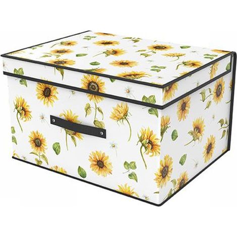 TrAdE Shop Traesio - Box Scatola Salvaspazio Armadio Contenitore Porta Oggetti Organizer 30x28x15 - (1/2)