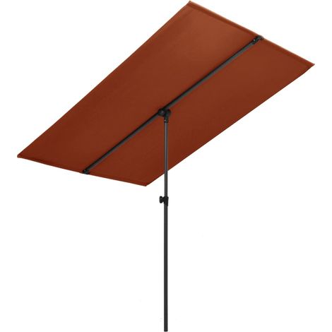 Parasol d'extérieur avec mât en aluminium 2x1,5 m Terre cuite (1/5)