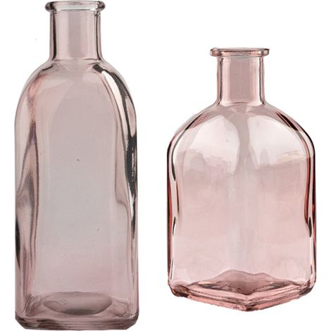 Vase En Verre - Transparent - Pour Fleurs Artificielles Ou Branches - Idéal Décoration Intérieure - 2 Tailles Disponibles (1/5)