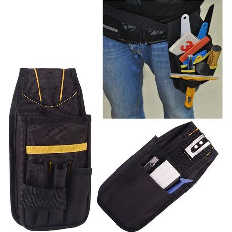 Ceinture Porte Outils,Pochette à outils,Petite Sacoche à outils avec ceinture en nylon réglable,imperméables pour technicien,constructeur, technicien de maintenance,famille (1/5)