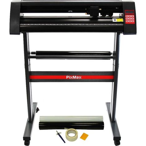 PixMax Plotter de Corte de Vinilo 72cm Cortador Cortadora de Vinilo con Software  SignCut Pro,3 Hojas Roland,Funda Protectora+Kit para Eliminar Vinilos Excesos GRATIS Compatible con Microsoft Windows