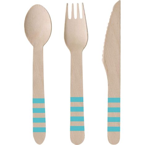 Lot de 24 couverts bois ANANAS-PINEAPPLE Vibes, multicolore, 7 am9903311