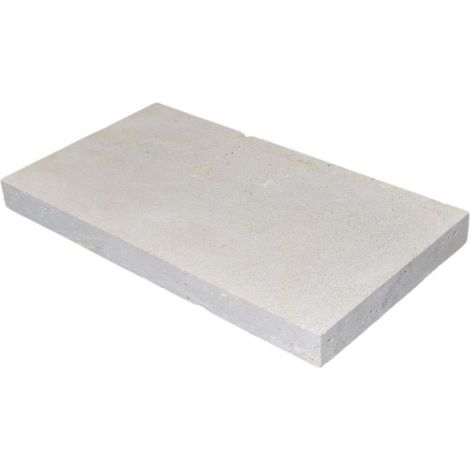Margelle de piscine Travertin Clair 1er choix Sablée 61x33x5 cm Bord Droit - À l'unité - Ti'ma Stone (1/2)