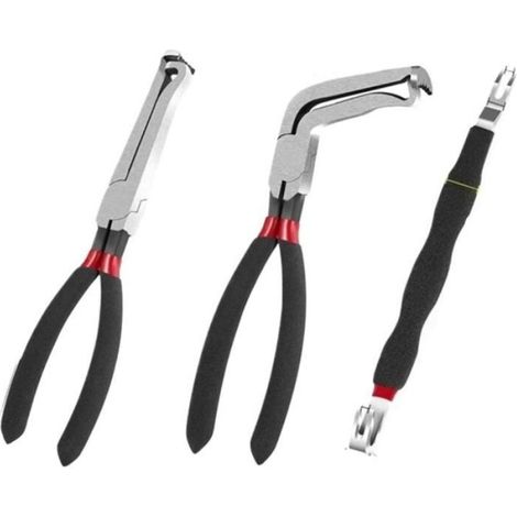 1 Pince de déconnexion électrique, coudée 60°, 8 pouces, coupe fils 2,5 mm², isolation 1000 V, pour connecteurs automobiles (1/3)