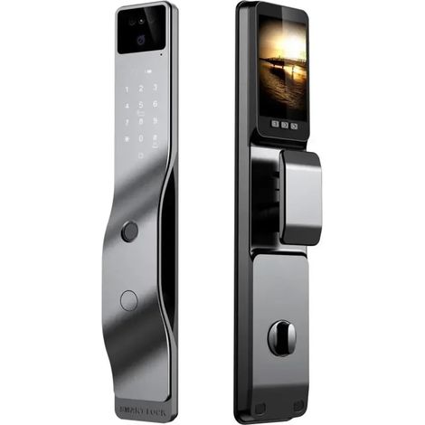 Serrure de Porte Intelligente, Reconnaissance e 3D, Serrure de Porte de Maison Intelligente, WiFi, NFC, Serrure électronique numérique, caméra WiFi, Carte RFID, Fonctionne(S-6068(30 240)) (1/5)