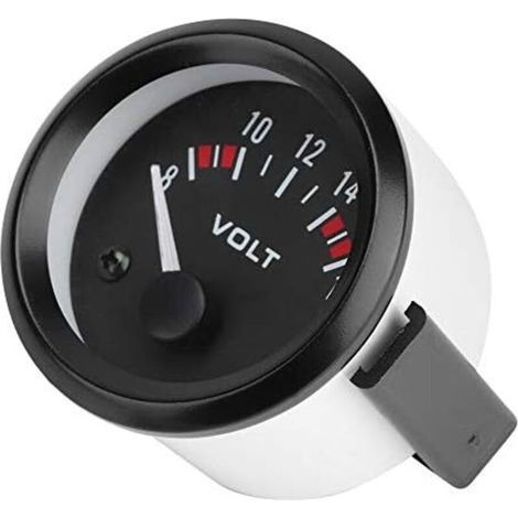 Blocs d'instruments de voiture, Voltmètre universel pour voiture, Voltmètre 12 V 52 mm/2 pouces Plage de mesure de la tension 8-16 V BX100007 (1/5)