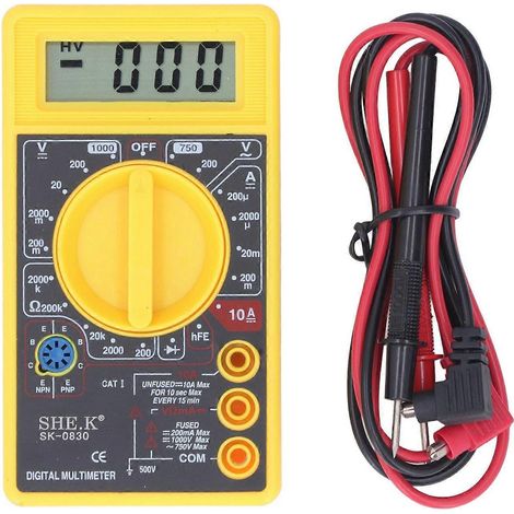 Digitales Multimeter mit hoher Genauigkeit, Trockenlaufschutz, multifunktionales tragbares Spannungs- und Strommessgerät für (1/4)