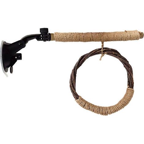 Vogelschaukel, Hängeschaukel, natürliches Käfigzubehör, Vogelspielzeug mit Saugnapf, freistehendes Vogelspielzeug (1/5)