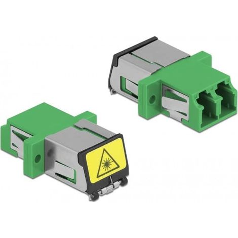 DELOCK COUPLEUR LWL LC DUPLEX FEMELLE VERS LC DUPLEX FEMELLE SINGLE MODE VERT 86897