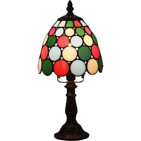 Lampe De Table, Base En Alliage De Zinc Européen Créatif Simple De Style Tiffany De 6 Pouces Pour L'éclairage Coloré Du Salon De La Chambre (1/5)