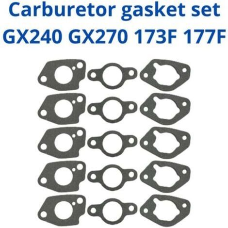 1 robinet de carburant 6 mm, alliage d'aluminium, rouge, pour moteurs 301cc GX240 GX270 173F 177F, quads et remorques motorisées (1/4)