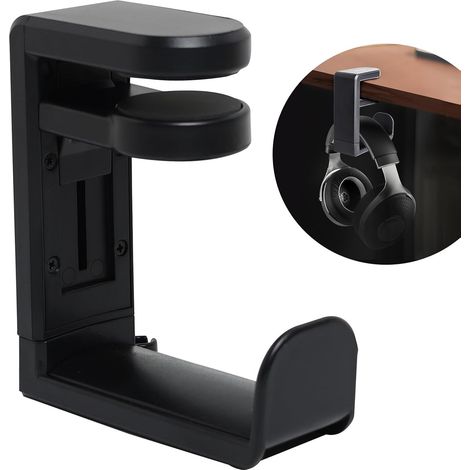 (Black) Support Casque Et Peu Encombrant - Porte Casque Fabriqué en ABS Bureau, Gamer Et Pas Facile à Casser, Rotatif à 360 ° Stable - Convient (1/5)
