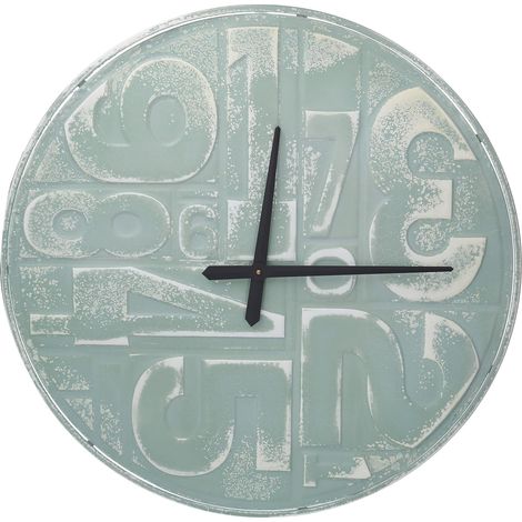 Orologio in metallo numeri verde cm Ø70x3