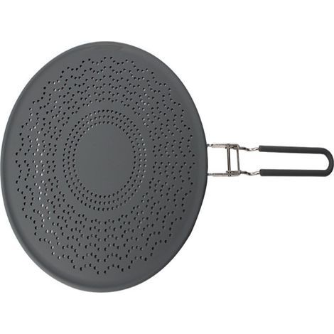 Couvercle anti-éclaboussures en silicone réutilisable, grand diamètre 33 cm, pour poêles et casseroles (1/5)