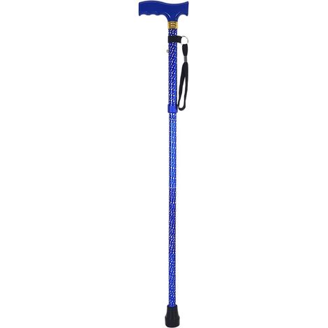 Canne Extensible en Aluminium avec Motif Décoratif Gravé - Bleu - Aidapt VP155KE (1/2)