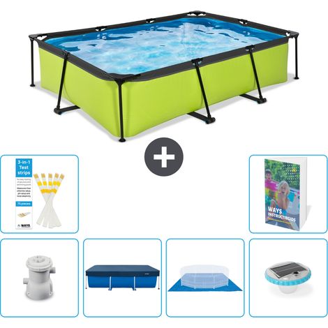 Exit Pool Rechteckig - 300x200x65 cm - 7-teilig S248