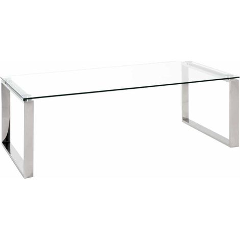 Table Basse Design "Hytin" 120cm Argent (1/2)