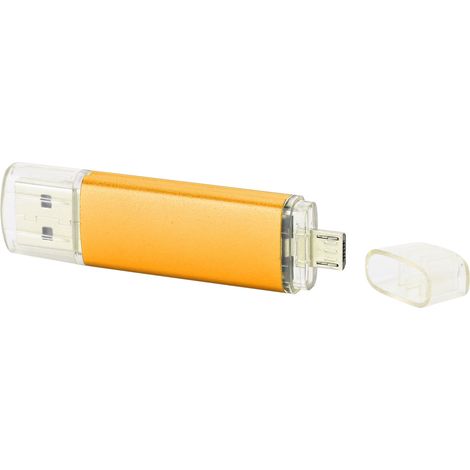 Clé USB OTG 2 en 1 - Stockage de photos, vidéos et fichiers musicaux - Golden 64 Go