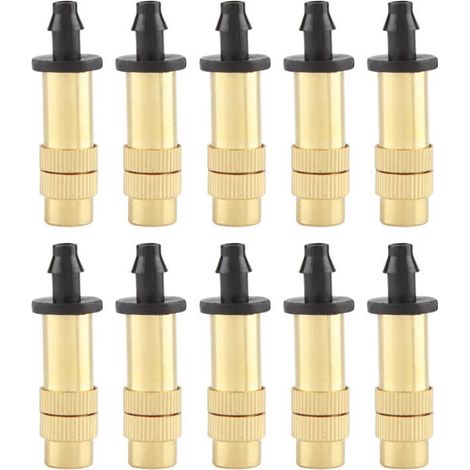 Gartenbewässerungsdüse, verstellbare Kupfer-Sprühdüse, Set mit 10 Mini-Balkonzubehörteilen - Crezuo (1/4)