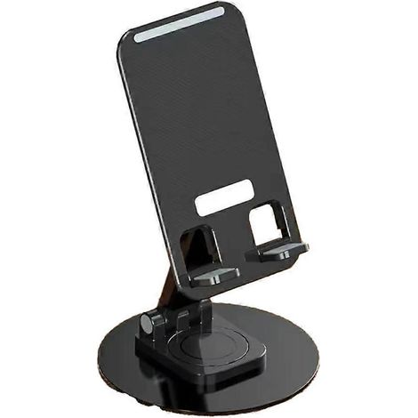 Tragbarer, um 360° drehbarer Ständer für Handy und Tablet, höhenverstellbar, für den Schreibtisch, mit Halterung aus ABS und Aluminiumlegierung. (1/5)