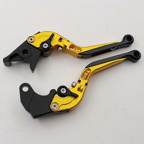 Convient pour la moto Suzuki GSR750 : guidon de frein télescopique modifié, poignée de klaxon, accessoires de biellette de frein en alliage (doré 3) (1/5)