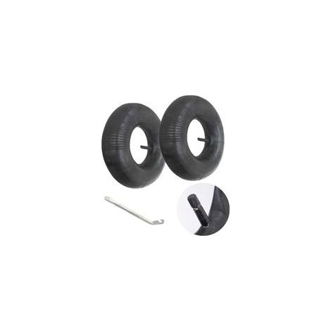 2 Pièces 3.50/4.00-6 Chambre a Air Inner Tube Pneu Roue 3.50/4.00-6 Innertube Brouette Rubber Valve 6