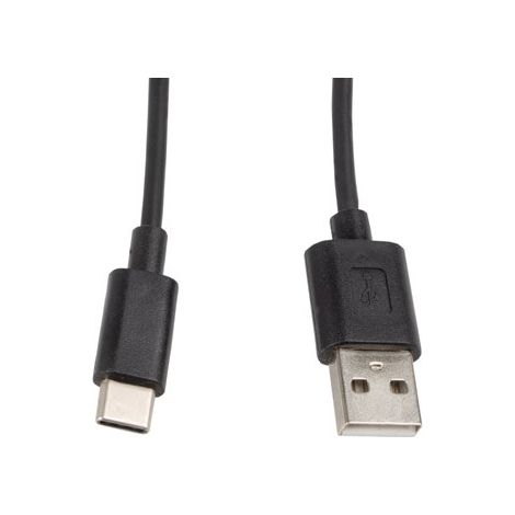 Lanberg USB 2.0 A - USB-C Kabel 1m - Schwarz (1/2)
