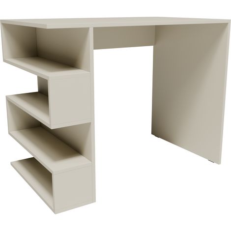 CR3-STERN T-12 Schreibtisch 90 cm Kaschmir mit Ablage für Jugendzimmer