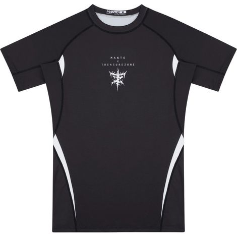 MANTO Rashguard Kurzarm TREASURE ZONE Schwarz L