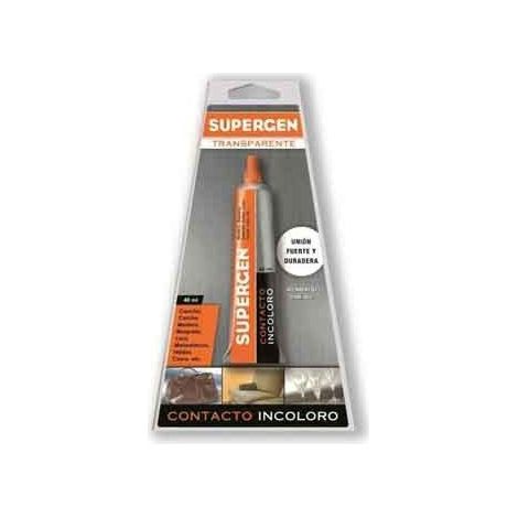 TESA TAPE pegamento supergen incoloro   40 ml. , Pegamento Supergen Incoloro   40 ml.- Tubo de 40 ml.- Cola de contacto para uniones resistentes, flexibles, duraderas y (1/3)