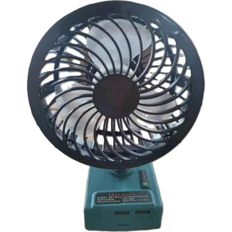 Ventilateur de bureau 5 pouces à 3 pales, sans fil, compatible avec les batteries Makita 18 V. Appareil de refroidissement pratique et sans fil. (1/5)