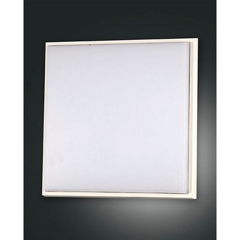 Plafonnier Led Carré Desdy 30W 3000K Ip54 Métal Et Polycarbonate Blanc. Design Moderne Pour Usage Intérieur Et Extérieur. Réf: 3314-65-102 (1/2)