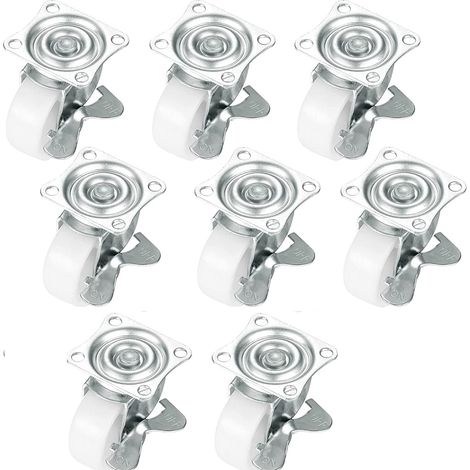8 Pièces roulettes Pivotantes pour Meubles, 1,5 Pouces/40 mm roulettes Pivotantes avec Frein, Roue roulettes pour Meubles, Chariots (1/5)