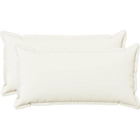 vidaXL Cushion with Pillow HOUTEN 2 pcs White Faux Linen (1/5)