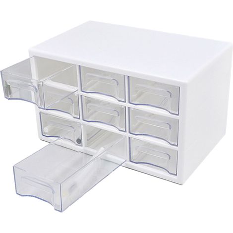 Organisateur de bureau à 3 niveaux, gain de place, anti-poussière, utilisation durable pour bijoux, papeterie, crayon de maquillage, blanc (1/5)