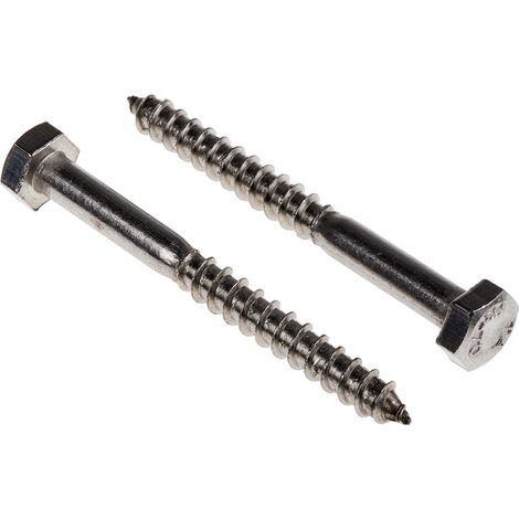 Vis tire-fond, 6mm x , en Acier Inoxydable ( Prix pour Sachet de 50 )