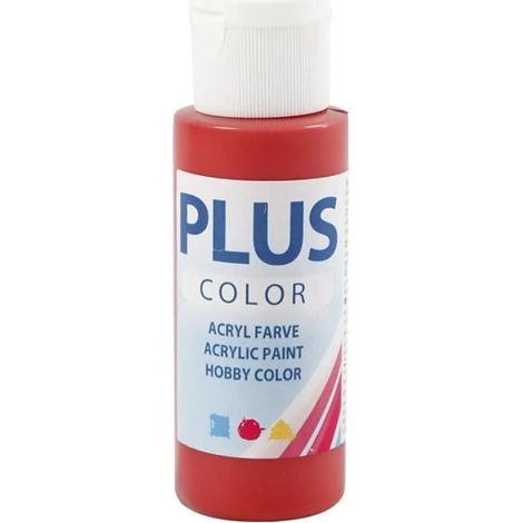Peinture acrylique - Plus Color - 60 ml - Rouge Cerise - Satiné