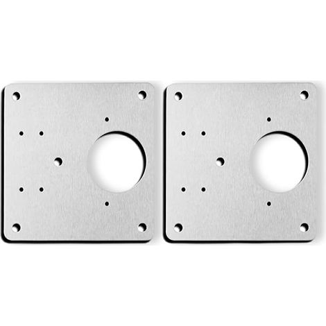 Plaque De Réparation De Charnière - Acier Inoxydable - Pour Portes Et Panneaux Latéraux - Kit Complet Avec Vis - 4 Pièces (1/5)